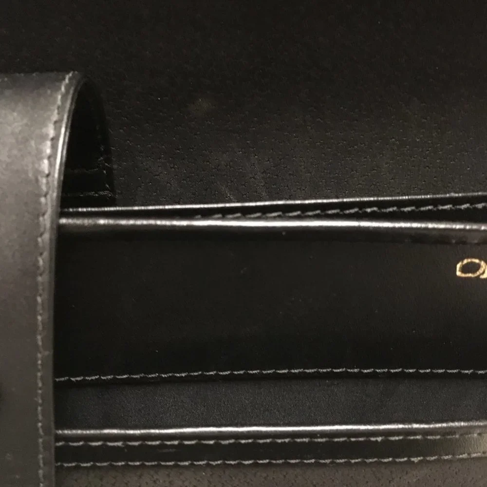 Amniet crocodile belly leather black briefcase attache case New Opus